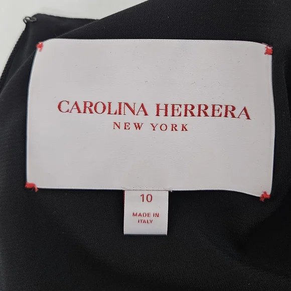 Carolina Herrera Floral Silk-Blend Mikado A-Line Cocktail Dress Size 10 - Picture 12 of 13